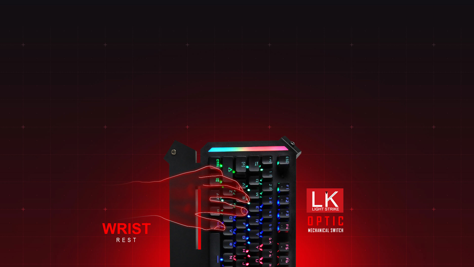 a4tech Bloody B875N Light Strike Gaming Keyboard Neon Lights, Blue Switches 23 20191202172032 33551